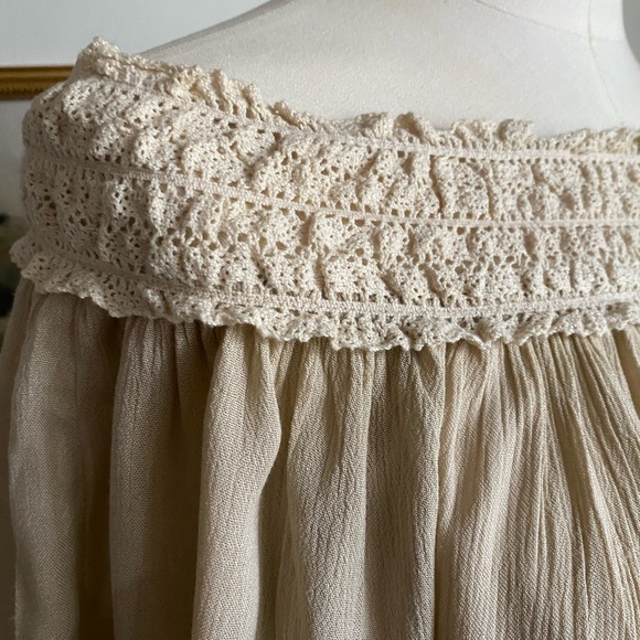 Lucky &Coco women’s blouse off shoulder elastic collar tassels boho style - Picture 9 of 10